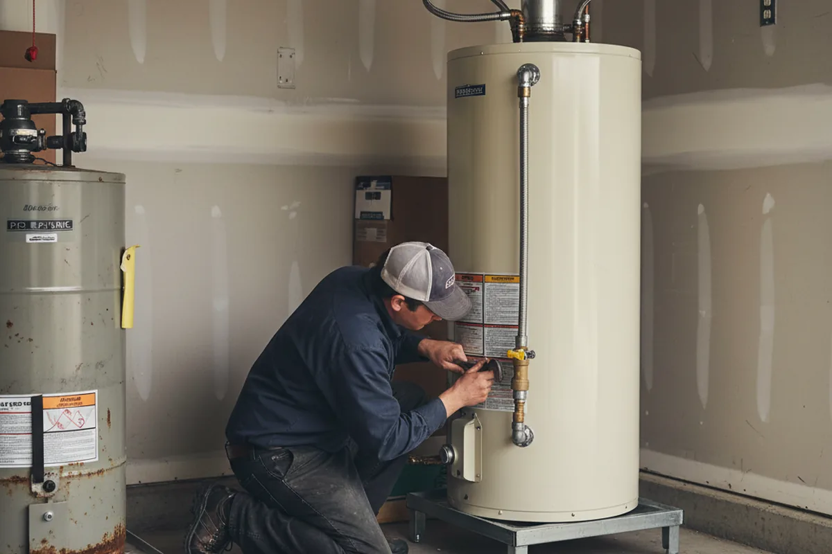 Water heater and shutoff valve replacement in Osprey